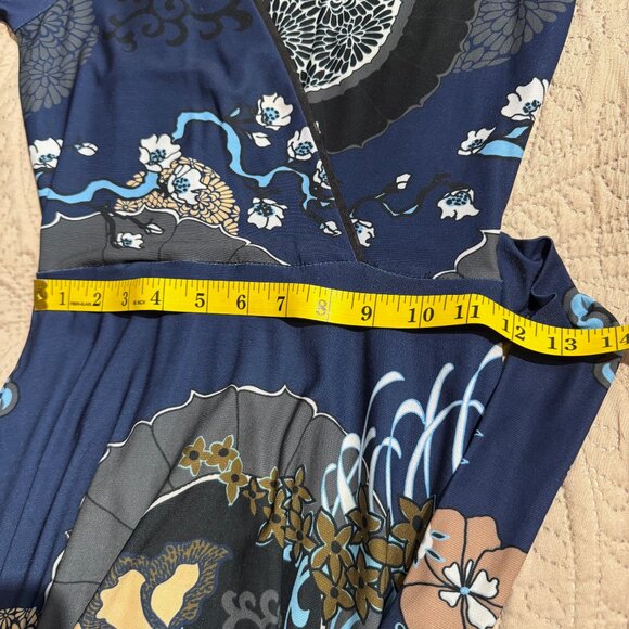 Hale Bob stretchy pull over v-neck retro print dress; Size S - Picture 6 of 7